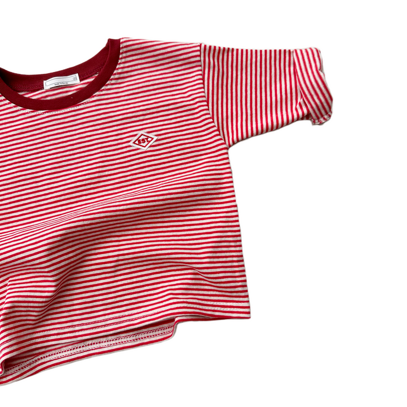 Bebe est pocket striped tee - Red