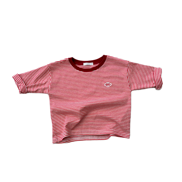 Bebe est pocket striped tee - Red