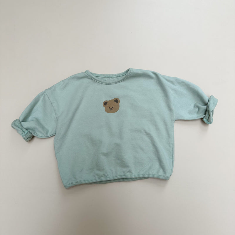 Small bear piping sweatshirt - Mint