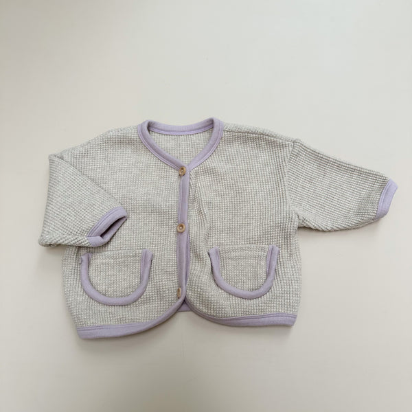 Bebe waffle cardigan - Oatmeal