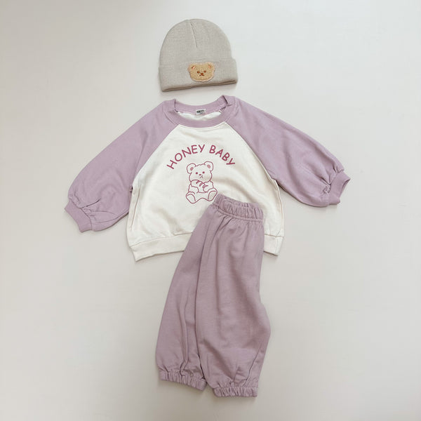 Bake raglan jogger set - Pink