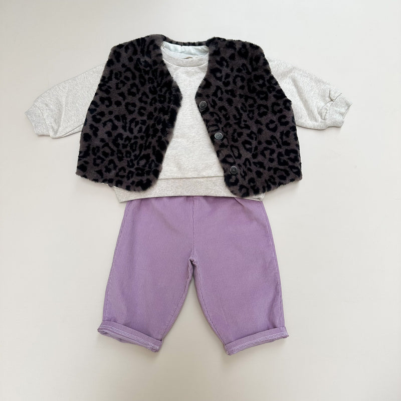 Baggy corduroy pants - Purple