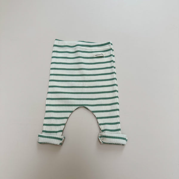 Bebe striped leggings - Ivory/green