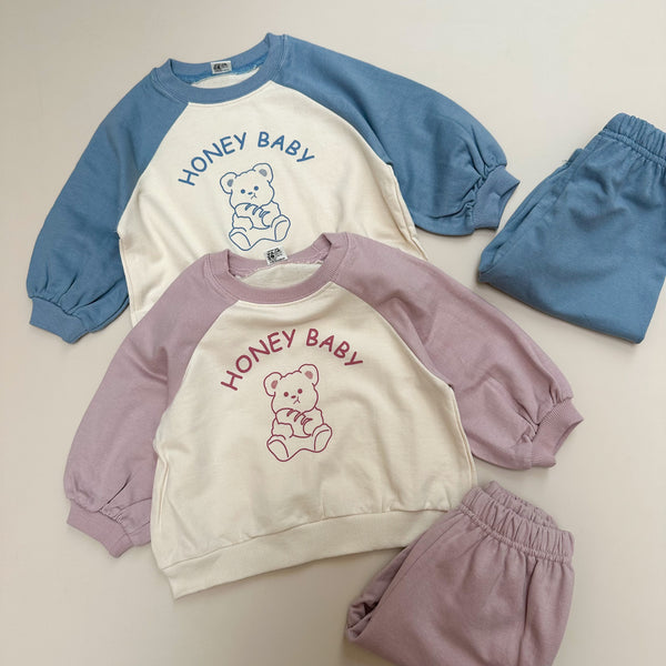 Bake raglan jogger set - Blue