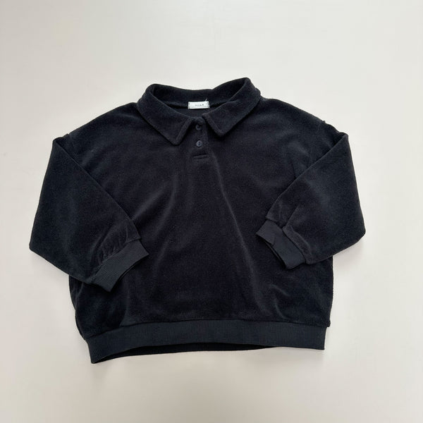 Terry polo sweater - Charcoal