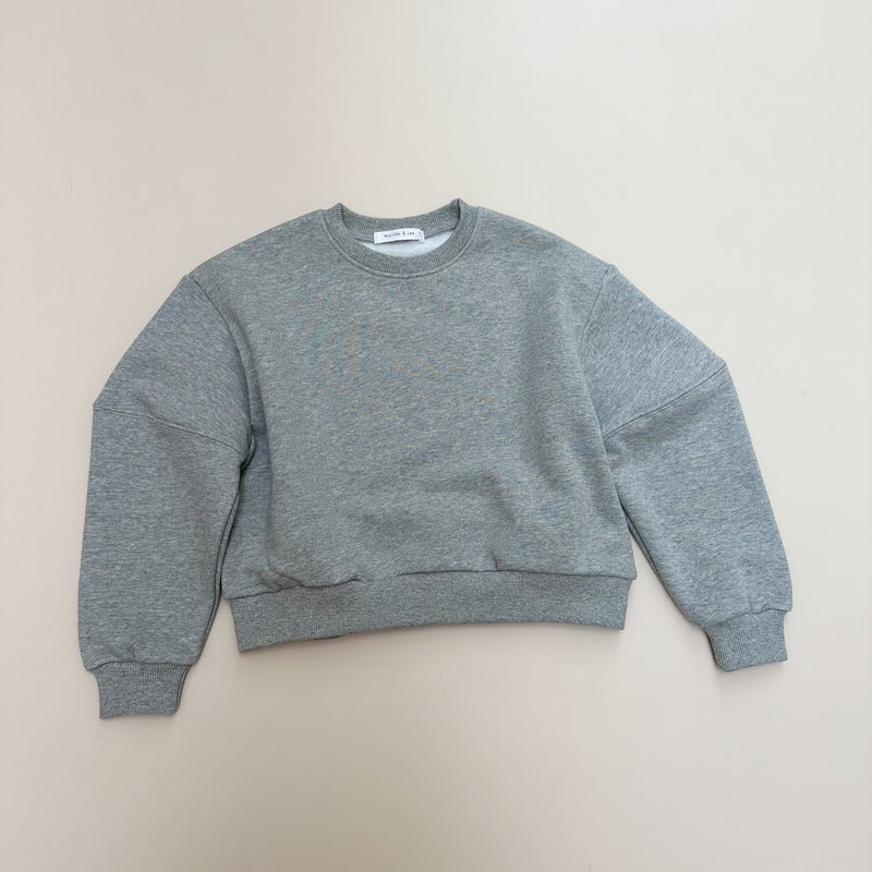 Boxy sweatshirt - Grey melange