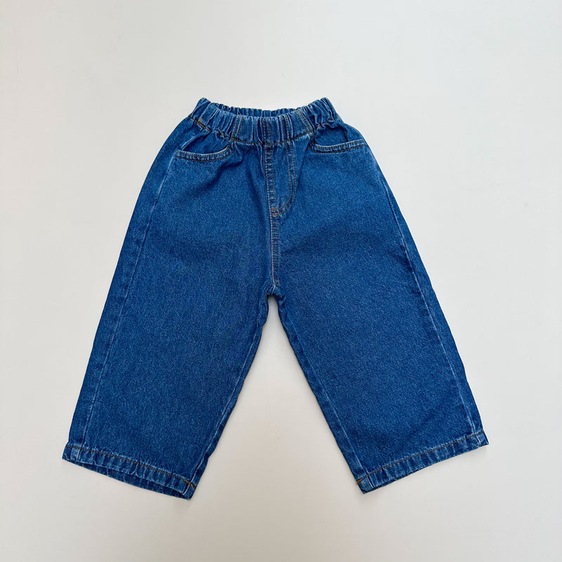 Wide leg jeans - Dark blue denim