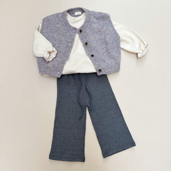 Musk wool mix vest - Lilac rainbow speckles