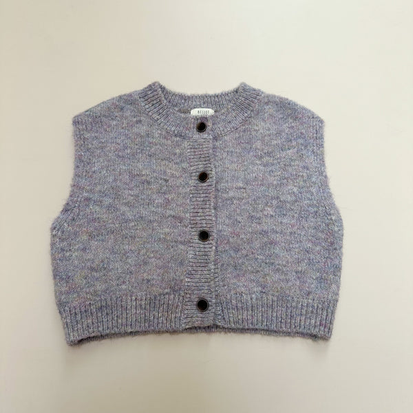 Musk wool mix vest - Lilac rainbow speckles