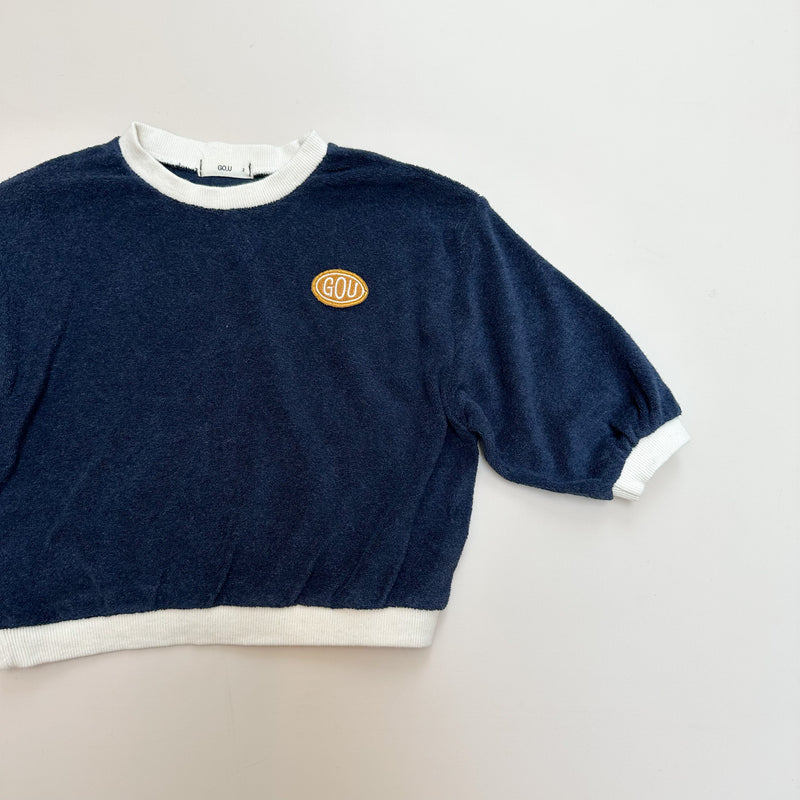 Bebe bicolor terry sweatshirt - Navy