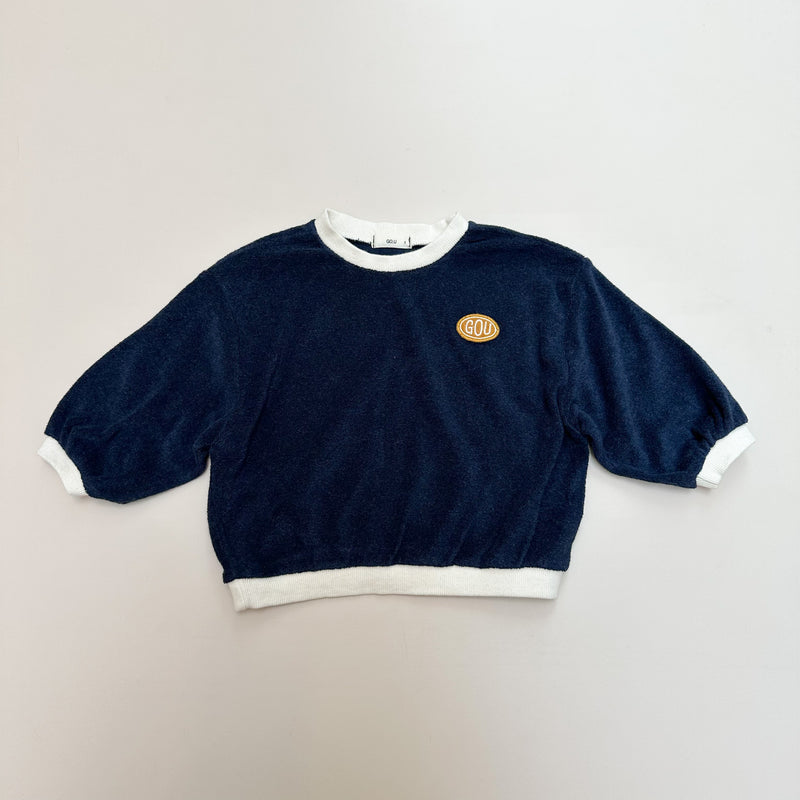 Bebe bicolor terry sweatshirt - Navy