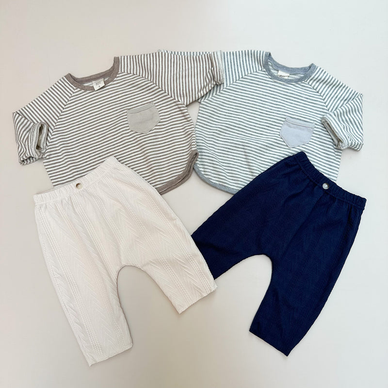 Bebe twill knit pants - Cream