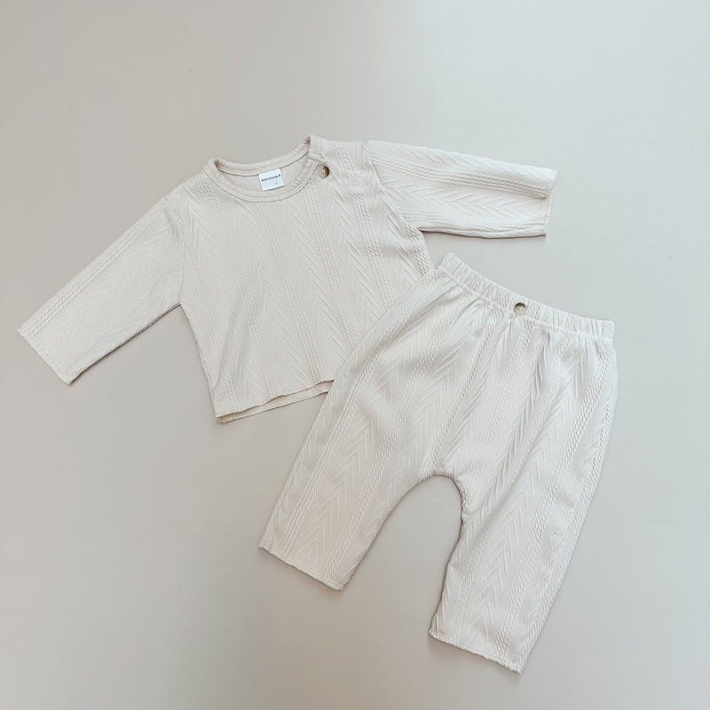 Bebe twill knit pants - Cream