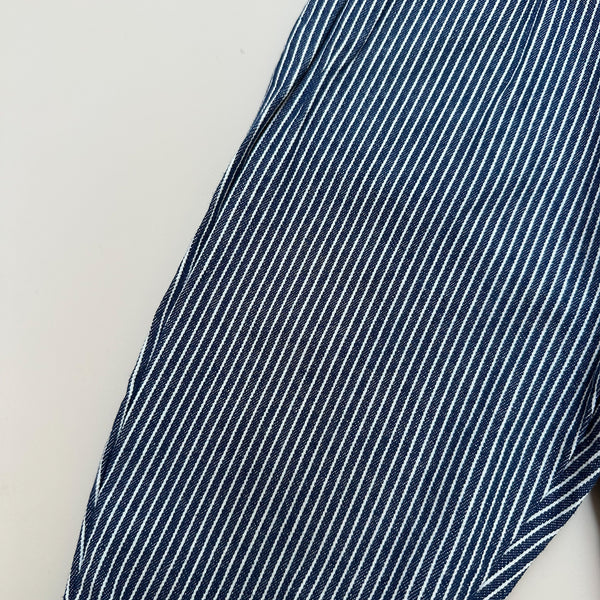 Striped denim pants - Blue