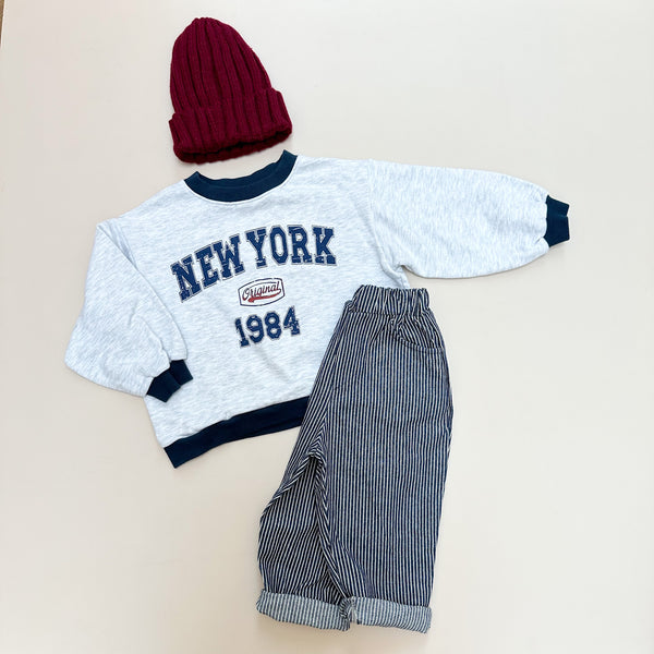 NY sweatshirt - Light grey melange
