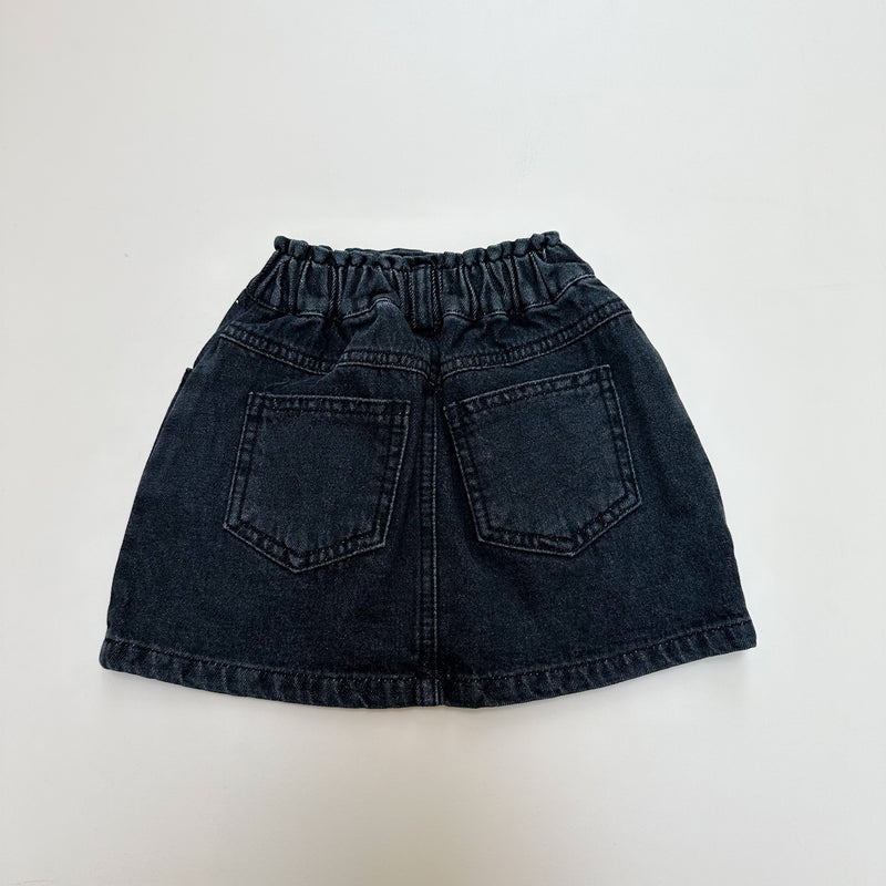 Mini denim skirt - Black washing