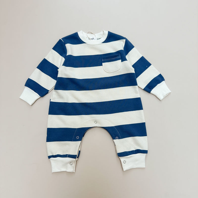 Striped sweater onesie - Blue