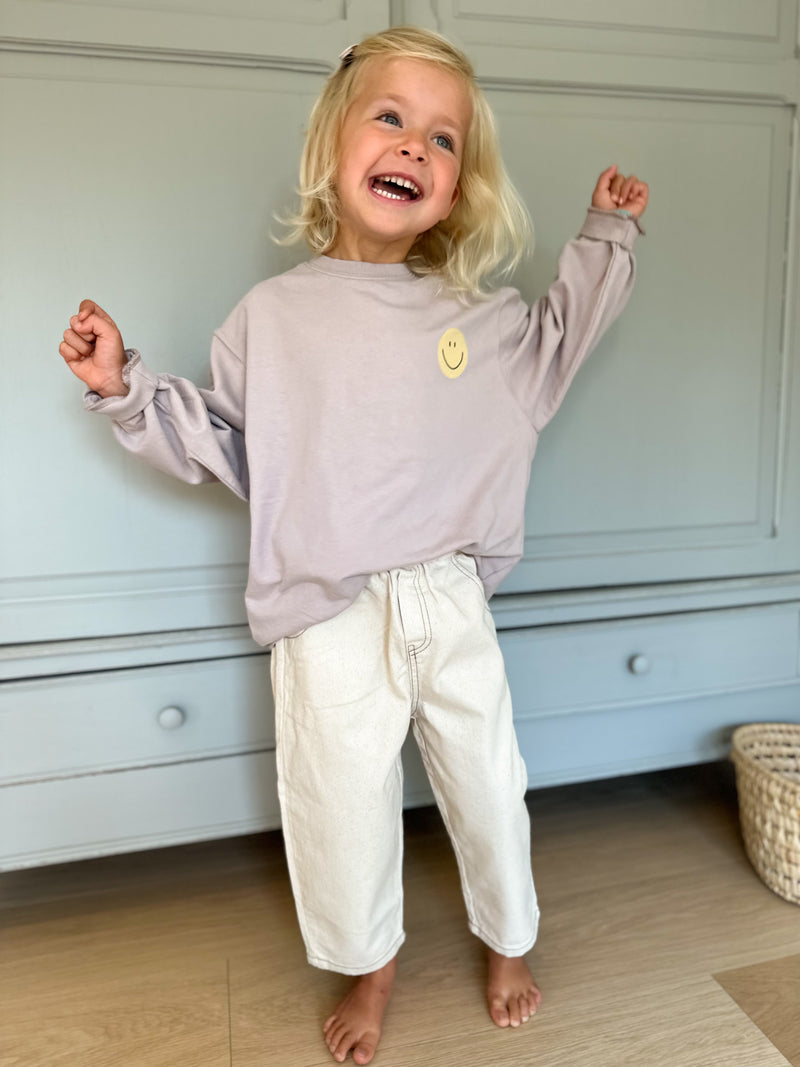 Smile sweatshirt - Dusty lilac