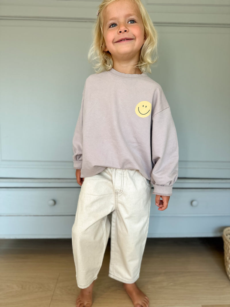 Smile sweatshirt - Dusty lilac