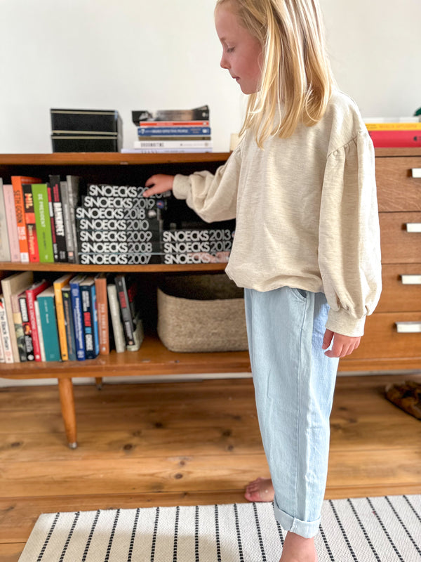 Puffy sleeves sweatshirt - Oatmeal