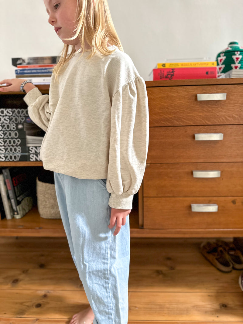 Puffy sleeves sweatshirt - Oatmeal