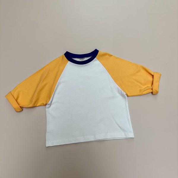 Colorful raglan t-shirt - Yellow