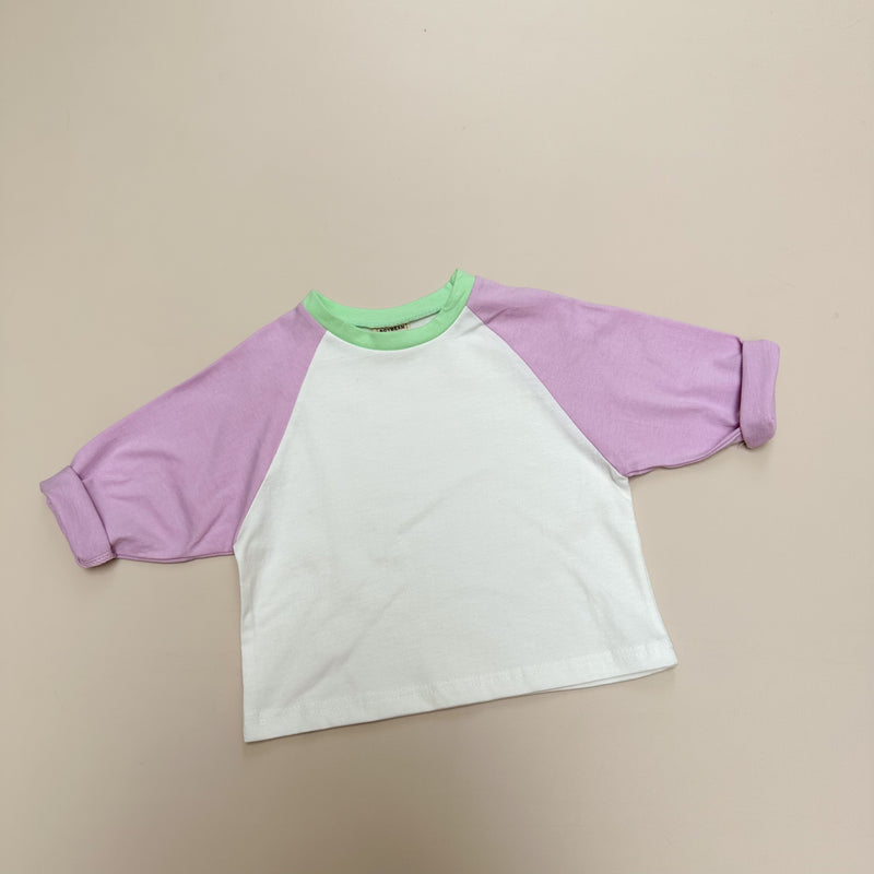 Colorful raglan t-shirt - Lilac