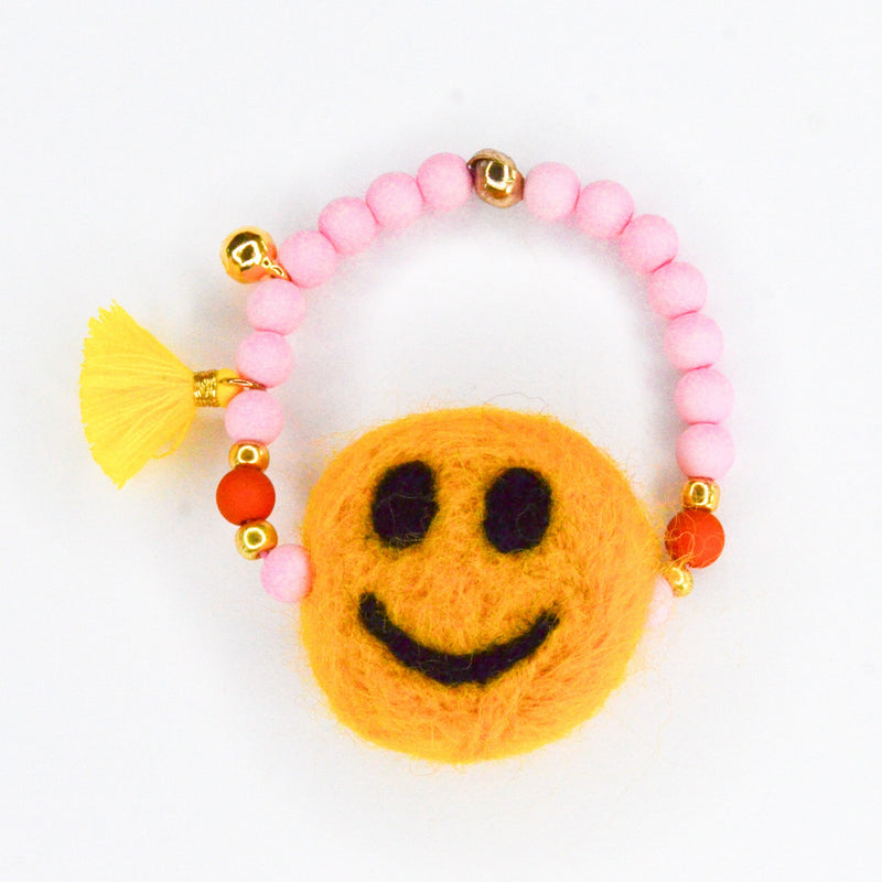 FB smiley bracelet - Pink