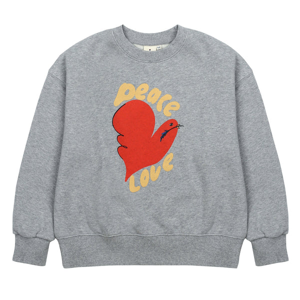 Peace bird sweater - Grey melange