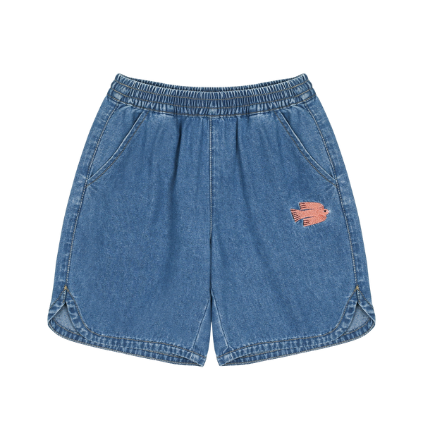 Bird denim shorts - Blue