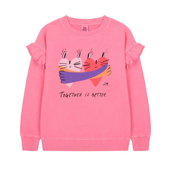 Together pigment Ruffled sweatshirt - Pink