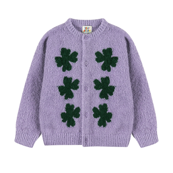 Lucky clover cardigan - Lilac