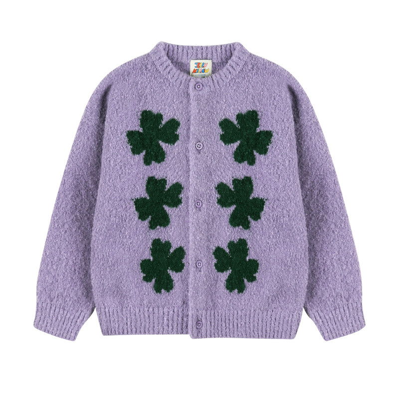 Lucky clover cardigan - Lilac