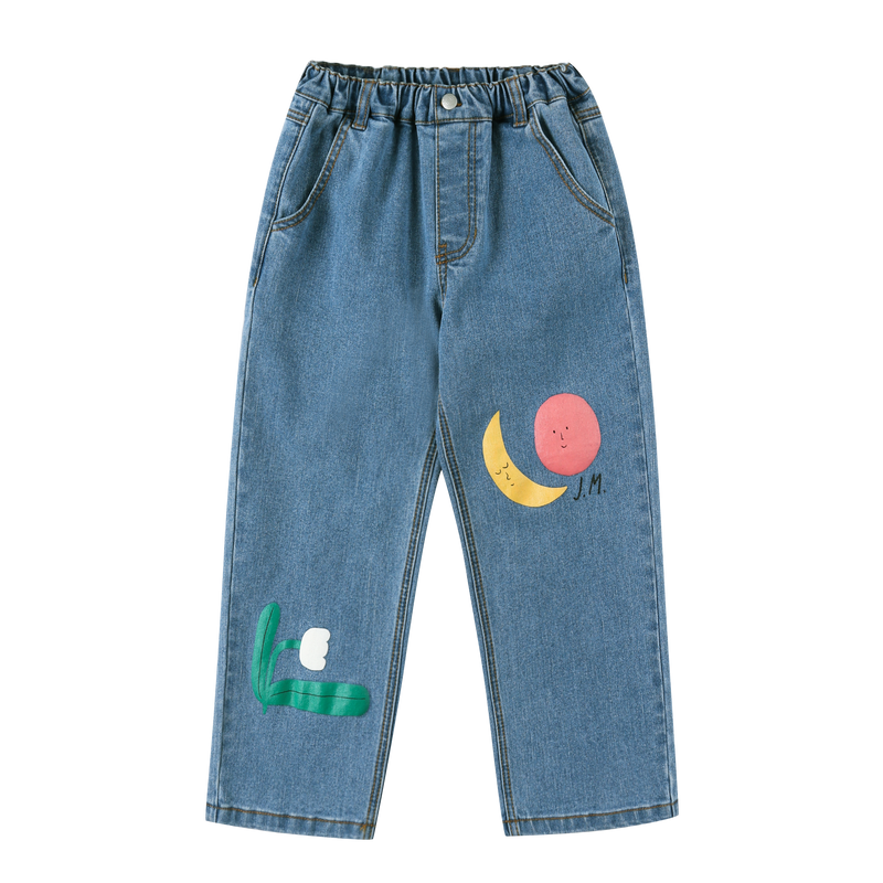 Colored nature denim pants - Blue