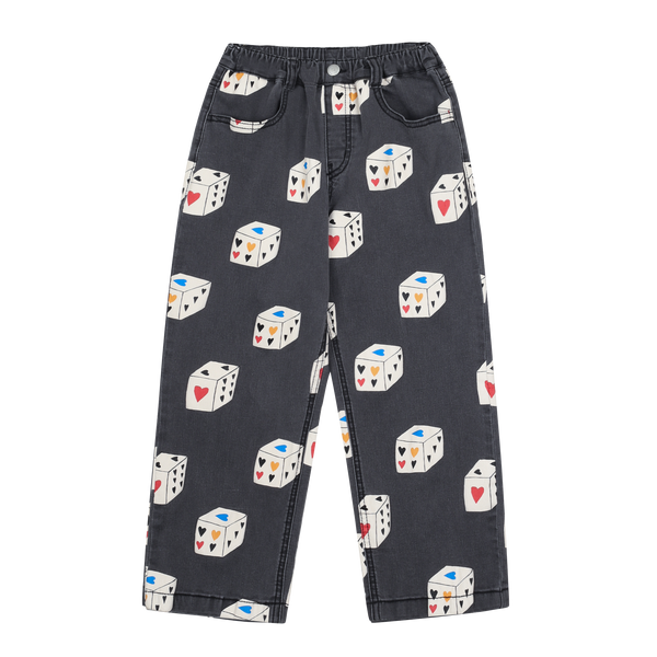 Dice denim pants - Black washing