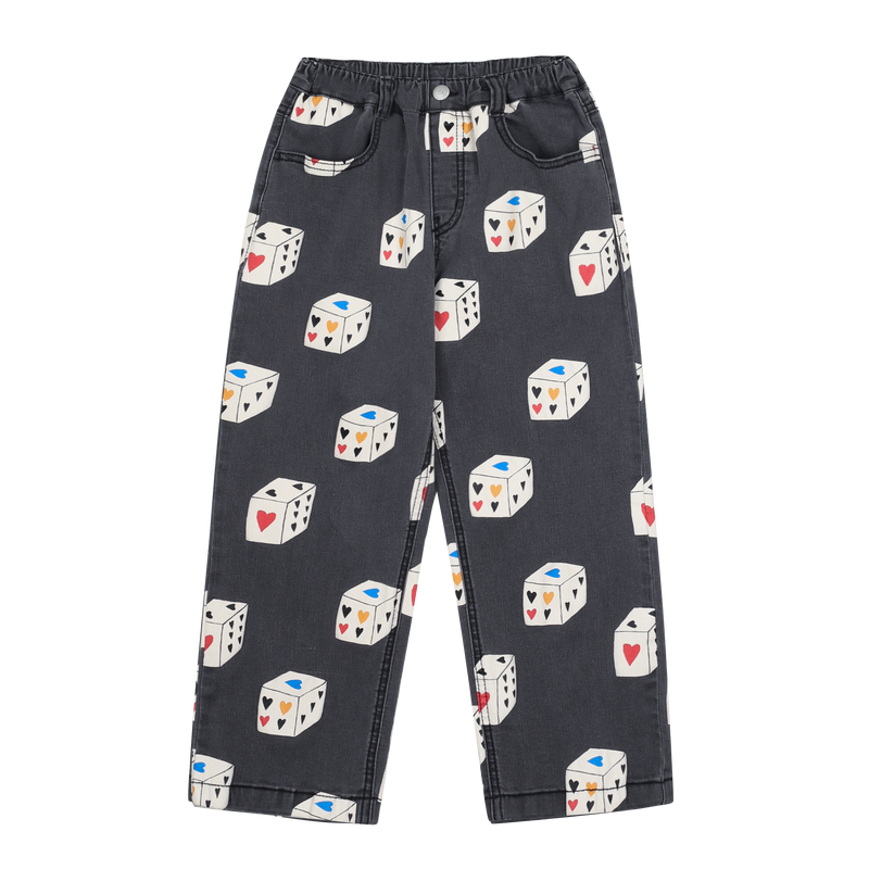 Dice denim pants - Black washing