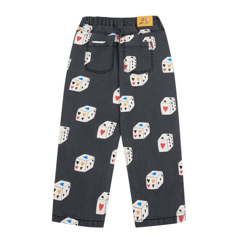Dice denim pants - Black washing