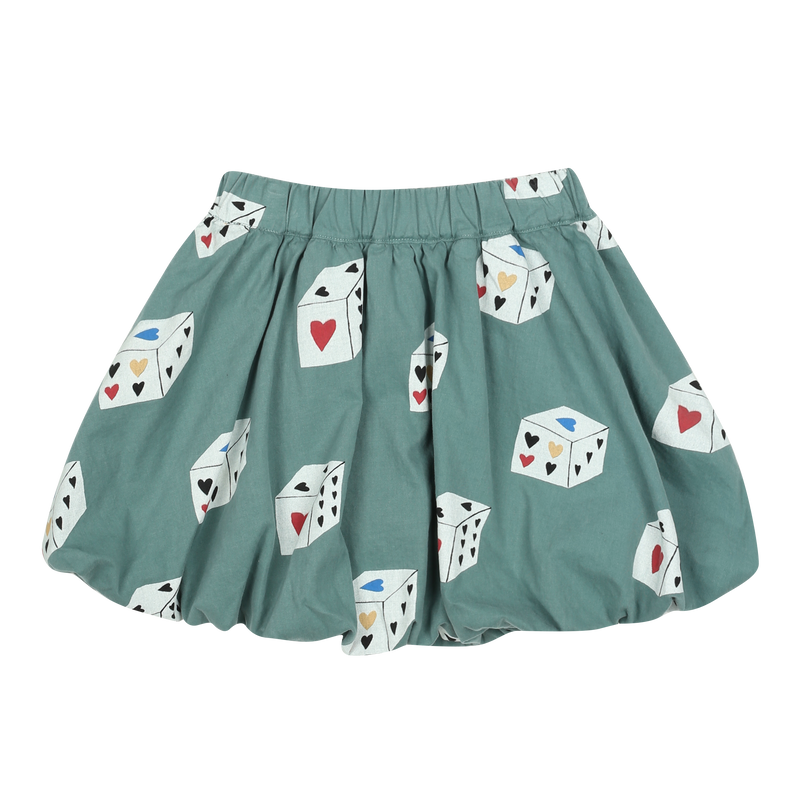 Heart dice balloon skirt - Vintage green