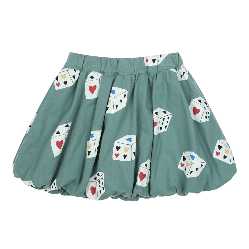 Heart dice balloon skirt - Vintage green