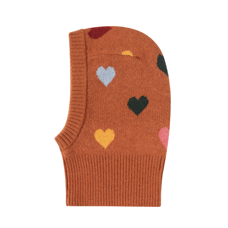 Heart balaclava - Brown