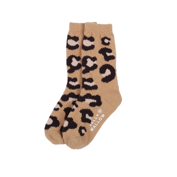 Fluffy leo socks - Beige