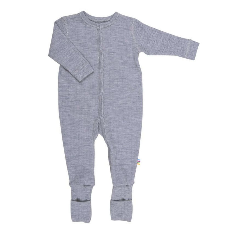 Merino wool sleepsuit - Grey melange
