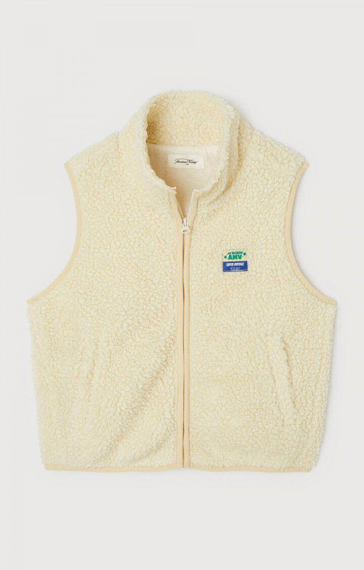 Hoktown sleeveless pile jacket - Ecru