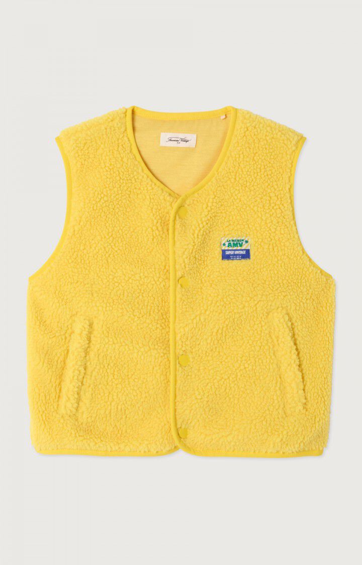 Hoktown pile vest kids - Daffodil yellow