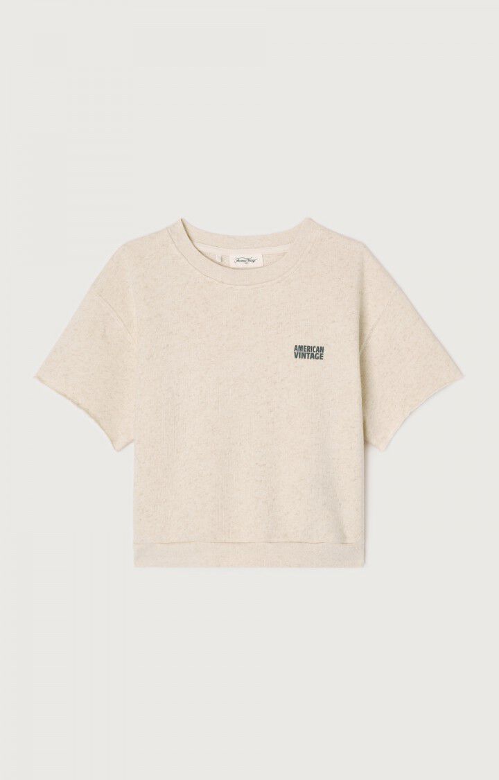 Short sleeve sweatshirt Itonay - Ecru chiné