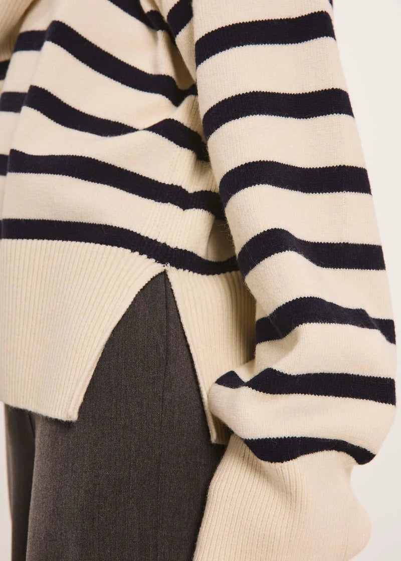 Lindsay striped jumper - Cream/navy