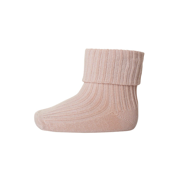 Wool rib socks - Rose dust