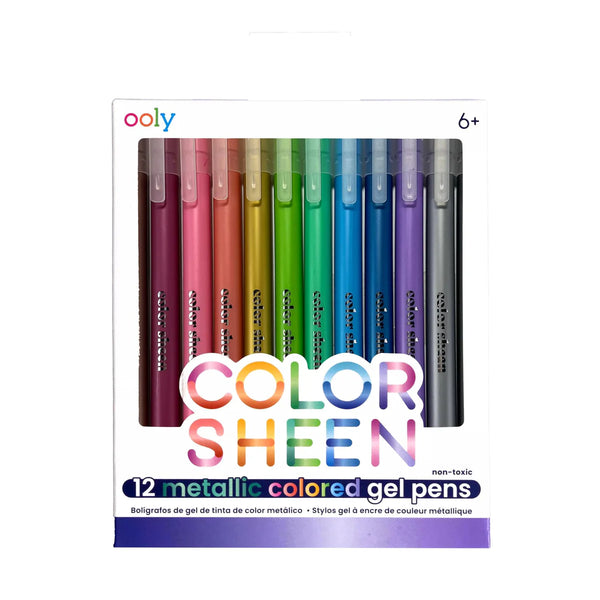 Color sheen metallic gel pens