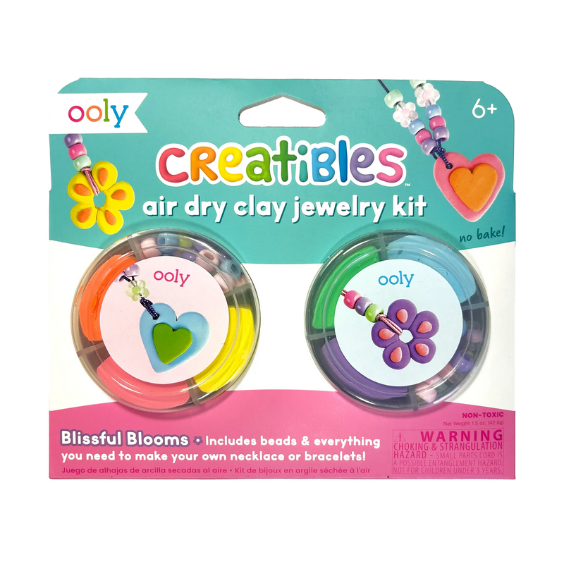 Ooly - Creatibles: Air Dry Clay JewelryKit - Blissful Blooms (Set of 6 Colors)