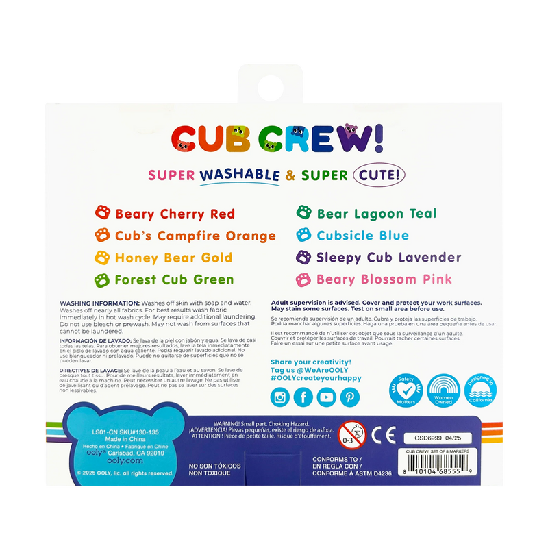 Ooly - Cub Crew: Markers (Set of 8)